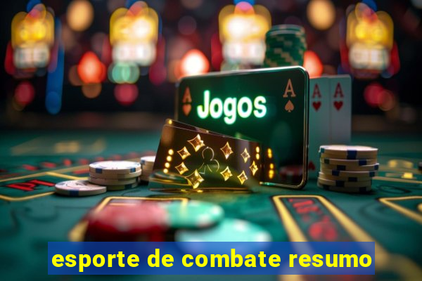 esporte de combate resumo